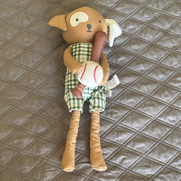 Hearth & Hand Other - Hearth & Hand with Magnolia Cute Plush Baseball Bat Ball Dog Pal Toy Target Tan
